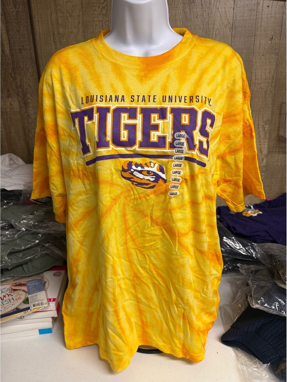 Louisiana State University Tigers Tie-Dye T-Shirt XXL